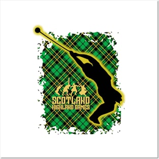 Scottish highland games Posters and Art